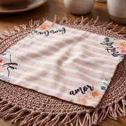 Charlo's Cloth Napkins Set of 4 Good Vibes 16