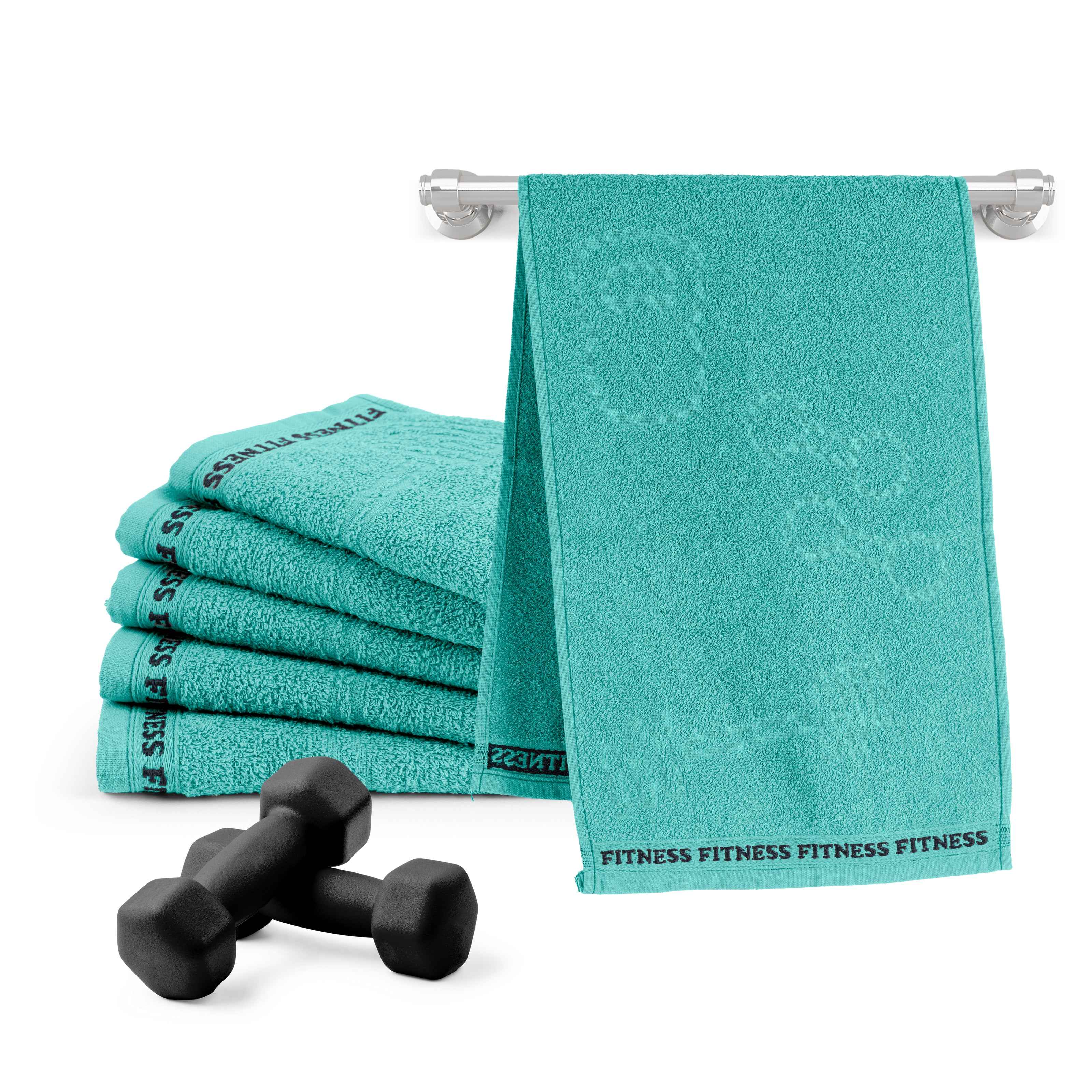 Set of 6 Cotton Gym Towels 12