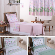 Twin Sheet Set 3 Pieces Girl Print 300 Thread Count 98.4 x 61.0 in – Soft Polyester Bedding