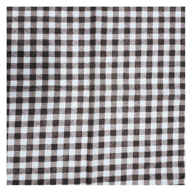 Charlo's Synthetic Cloth Napkins Set of 4 Plaid Brown 16" by 16"