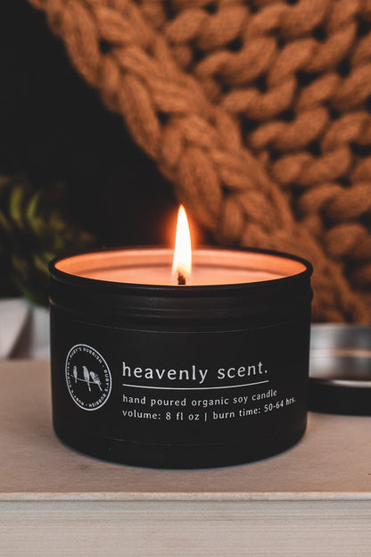 Artisanal Candle - Heavenly Scent | Matte Black Candle | Ruby's Rubbish