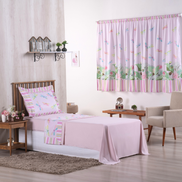 Twin Sheet Set 3 Pieces Girl Print 300 Thread Count 98.4 x 61.0 in – Soft Polyester Bedding