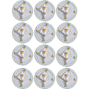 24-Piece Lemon Placemat & Napkin Set for 12 – Embroidered Sicilian Lemon Table Decor 19.7 x 13.8 in