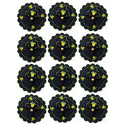24-Piece Lemon Placemat & Napkin Set for 12 – Embroidered Sicilian Lemon Table Decor 19.7 x 13.8 in