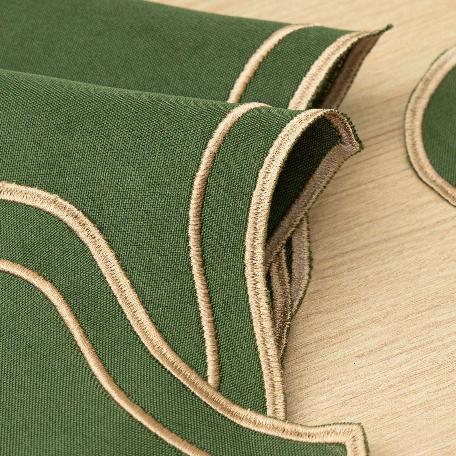 24-Piece Scottish Plaid Placemat & Napkin Set for 12 – Embroidered Table Decor 19.7 x 13.8 in