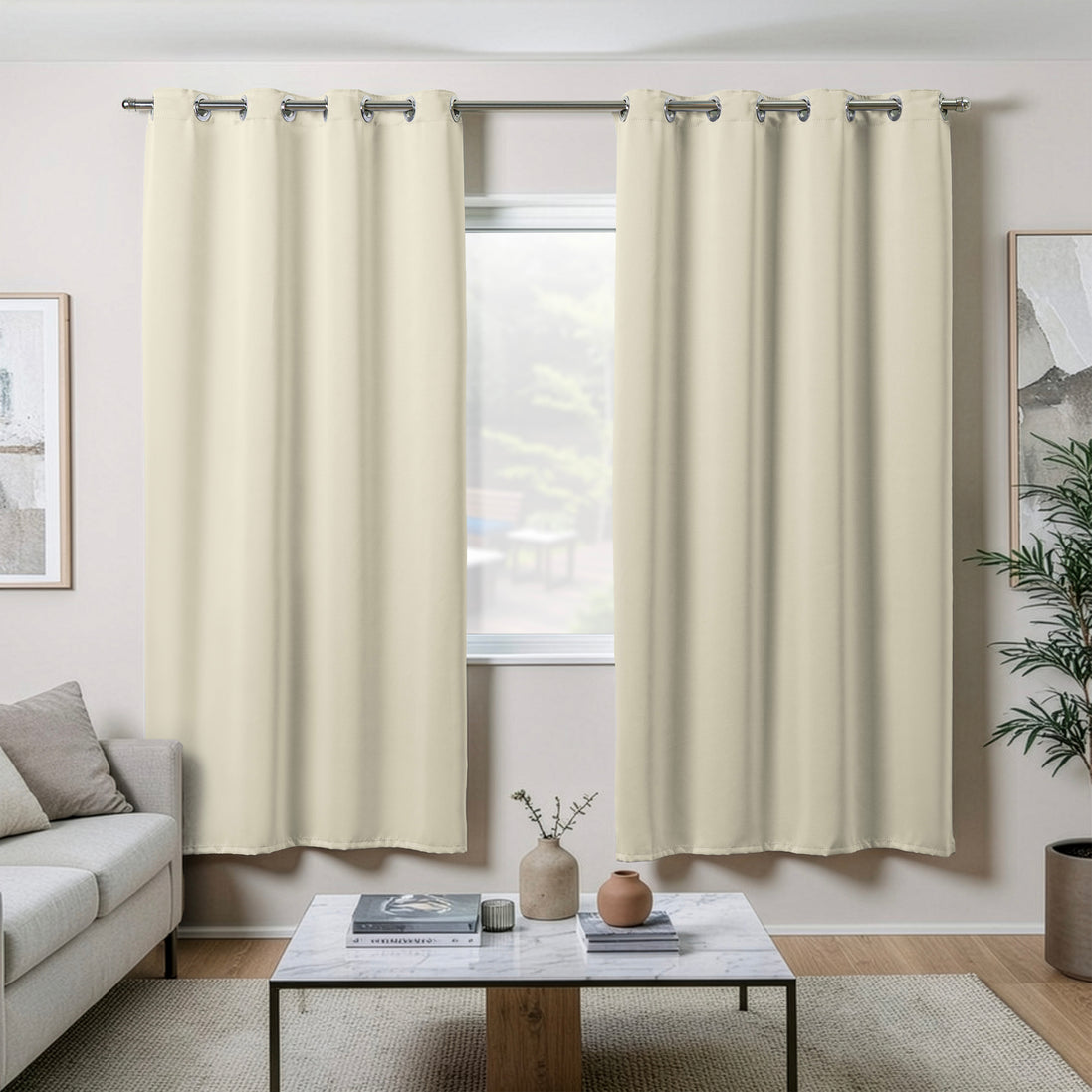 Maison Charlo Basic Blackout Curtains – Natural – 236 x 98 in – Set of 2 Panels