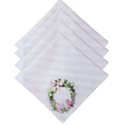 Guardanapos de Tecido Sintético de Páscoa da Charlo Pássaro Coelho Rosa Xadrez Reutilizáveis 40,6 x 40,6 cm