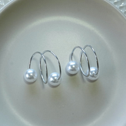 Set of 6 Double Wrap Pearl Napkin Rings – 1.8 x 1.8 in Elegant Table Decor