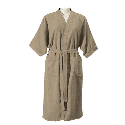 Adult Terry Cotton Bathrobe 39.4 x 21.3 in – 100% Cotton Soft Absorbent Robe One Size