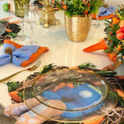 Charlo's Set 4 Premium Placemats Waterproof Easter Bunny Wreath Non Slip Easy to Clean