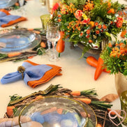 Charlo's Set 4 Premium Placemats Waterproof Easter Bunny Wreath Non Slip Easy to Clean