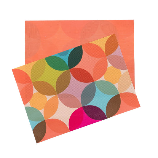 Set of 4 Starburst double-sided Woven Placemat