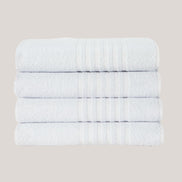 Luxor Professional Bath Towel White 55.1 x 28.3 in – 450 GSM Cotton Blend for Hospitality