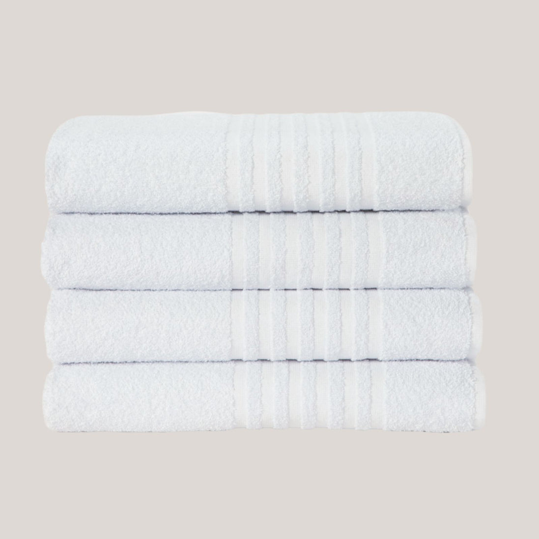 Luxor Professional Bath Towel White 55.1 x 28.3 in – 450 GSM Cotton Blend for Hospitality