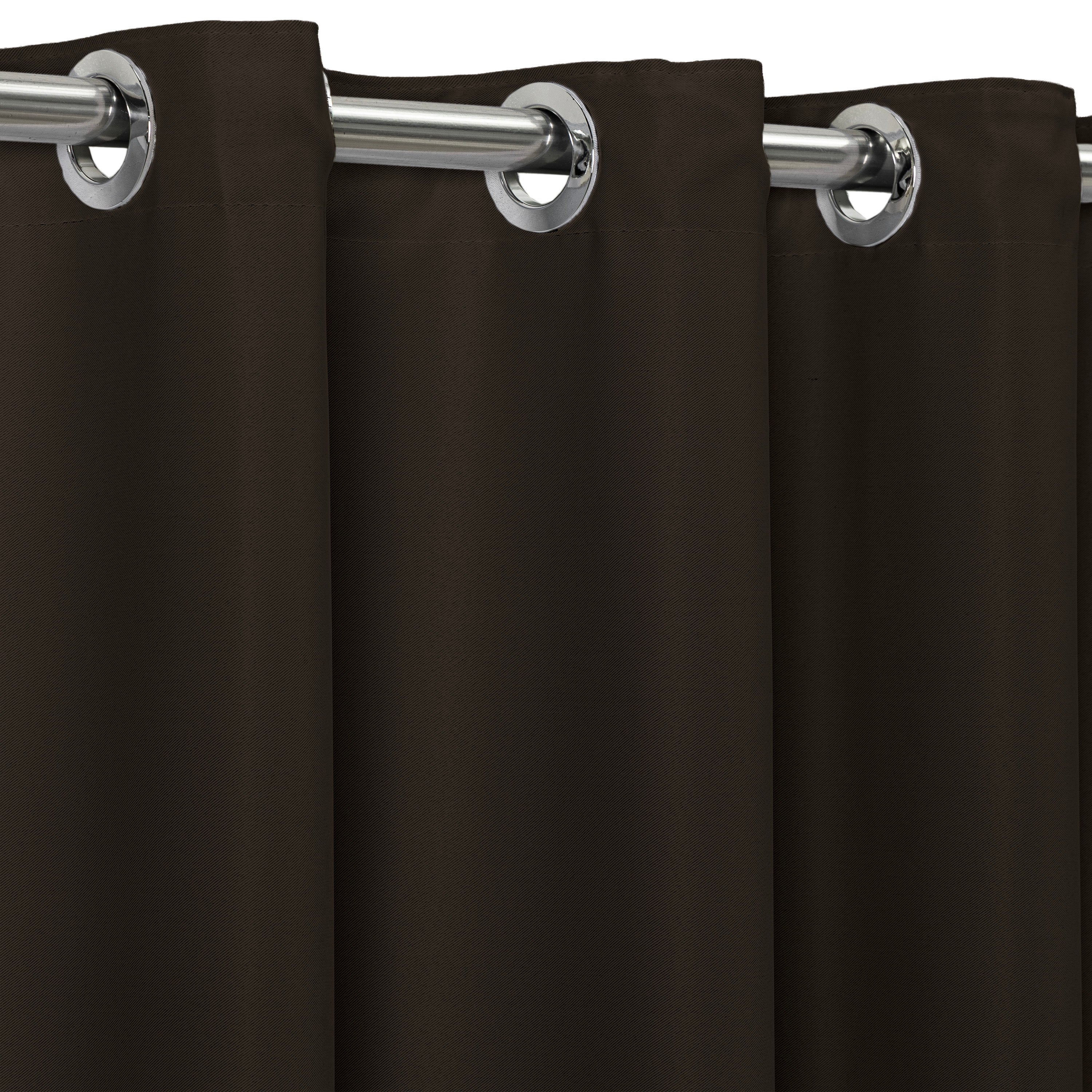Maison Charlo Basic Blackout Curtains – Tobacco Brown – 118 x 98 in – Set of 2 Panels