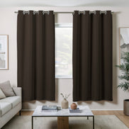 Maison Charlo Basic Blackout Curtains – Tobacco Brown – 236 x 98 in – Set of 2 Panels