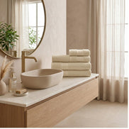 5-Piece Cotton Towel Set White Class – Bath, Hand & Bath Mat 450 GSM Soft Absorbent