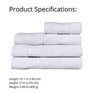 5-Piece Cotton Towel Set White Class – Bath, Hand & Bath Mat 450 GSM Soft Absorbent