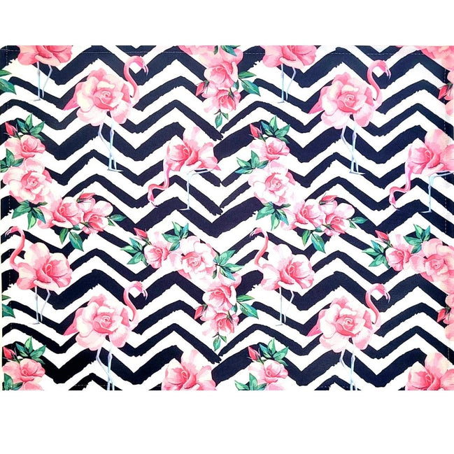 Conjunto de 4 Jogos Americanos Retangulares Impermeáveis Flamingo Doçura 43X33cm