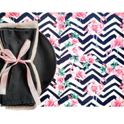 Conjunto de 4 Jogos Americanos Retangulares Impermeáveis Flamingo Doçura 43X33cm