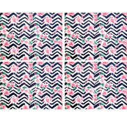 Conjunto de 4 Jogos Americanos Retangulares Impermeáveis Flamingo Doçura 43X33cm