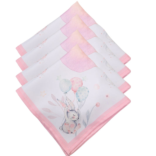 Charlo's Easter Cloth Napkins Bunny Rose Balloon Reusable Soft Durable