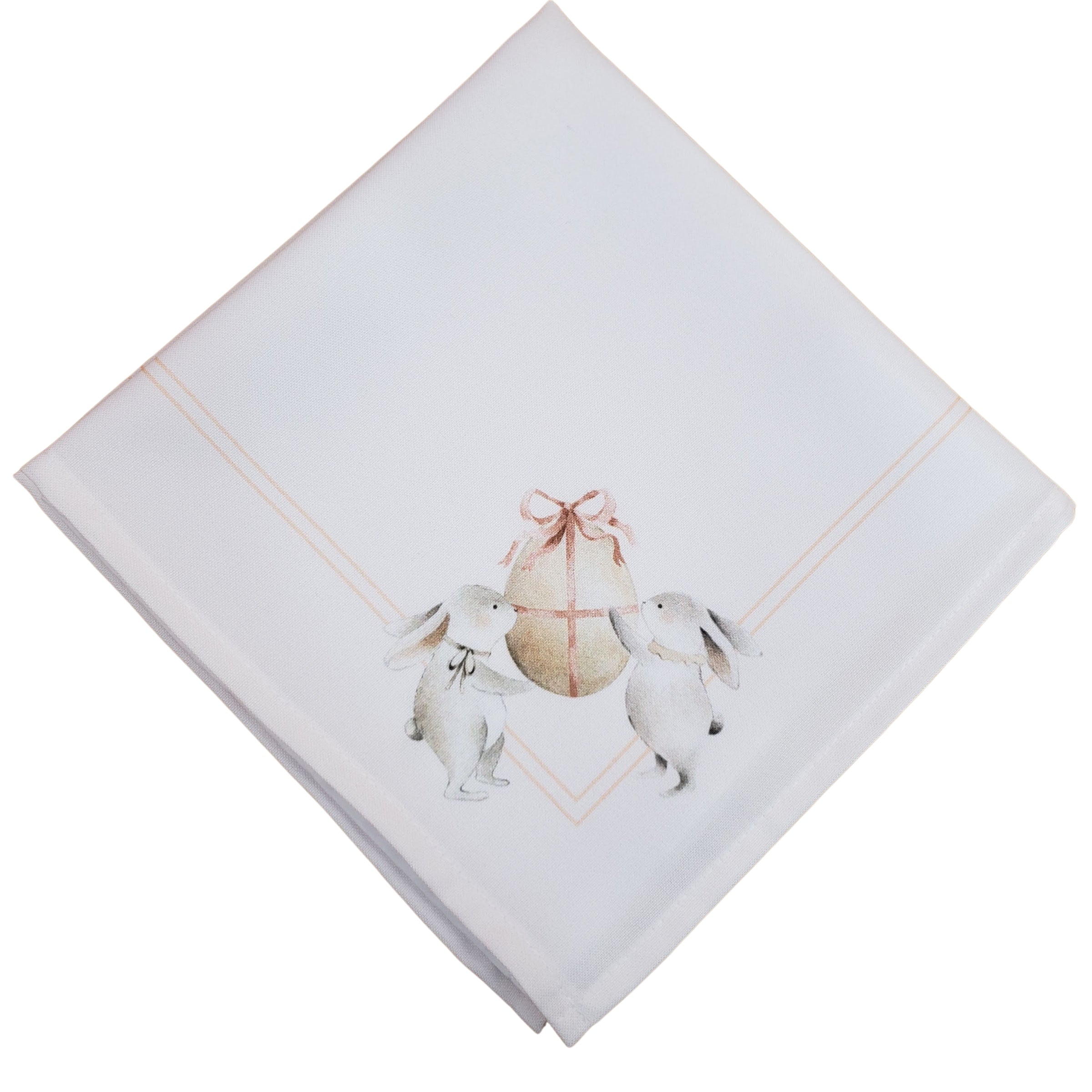 Charlo's Easter Cloth Napkins Yellow Egg Basket Reusable Soft Durable Yellow