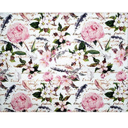 Jogo com 4 Jogos Americanos Retangulares Impermeáveis Charlo's Flowers Poetry 43 cm x 33 cm