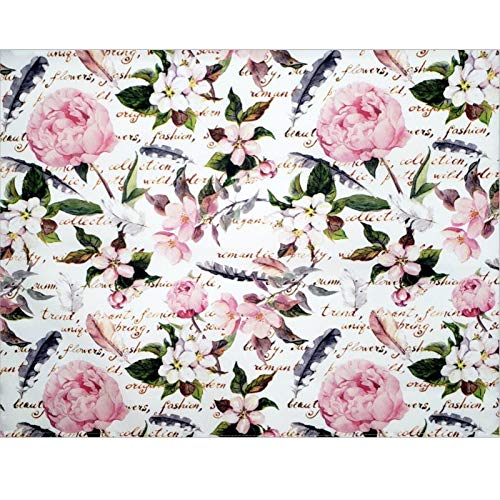 Jogo com 4 Jogos Americanos Retangulares Impermeáveis Charlo's Flowers Poetry 43 cm x 33 cm