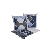 5-Piece King Bed Runner Set Greece Jacquard 94.5 x 15.7 in – Decorative Throw with Cushions