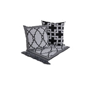 Conjunto para Sofá de 5 Peças Grécia Jacquard 135 x 135 cm – Manta Decorativa com Almofadas