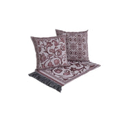 5-Piece Sofa Throw Set with Cushions – Jacquard Blanket 53 x 53 in with Fringe