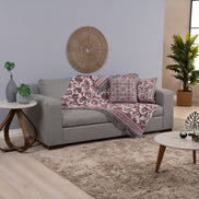 5-Piece Sofa Throw Set with Cushions – Jacquard Blanket 53 x 53 in with Fringe