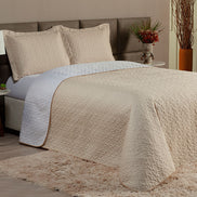 Queen Bedspread Set 3 Pieces Clara 102.4 x 94.5 in – Soft 100% Polyester Bedding
