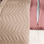 Quilted Pillow Sham 27.6 x 19.7 in with Zipper – 150 Thread Count Cotton Percale Soft Cover