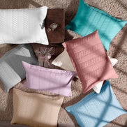 Quilted Pillow Sham 27.6 x 19.7 in with Zipper – 150 Thread Count Cotton Percale Soft Cover