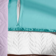 Quilted Pillow Sham 27.6 x 19.7 in with Zipper – 150 Thread Count Cotton Percale Soft Cover