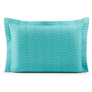 Quilted Pillow Sham 27.6 x 19.7 in with Zipper – 150 Thread Count Cotton Percale Soft Cover