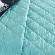 Full/Queen Reversible Bedspread Set Embroidered 94.5 x 86.6 in – 400 Thread Count Soft Elegant Bedding Green