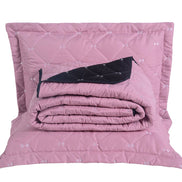 Colcha Reversível de Casal/Queen Bordada 240 x 220 cm – 400 Fios Macia Elegante Vermelha