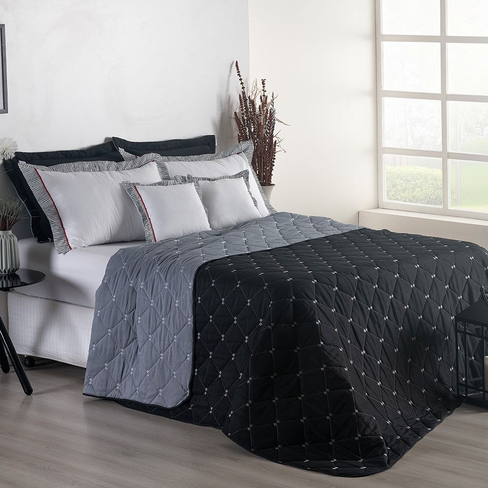 Queen Reversible Embroidered Bedspread Set 7 Pieces 102.4 x 94.5 in – Luxury Soft Bedding 400 Thread Count
