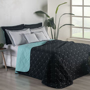 Queen Coverlet Set 7 Piece Reversible Embroidered Bedding – Renove 400 Thread Count