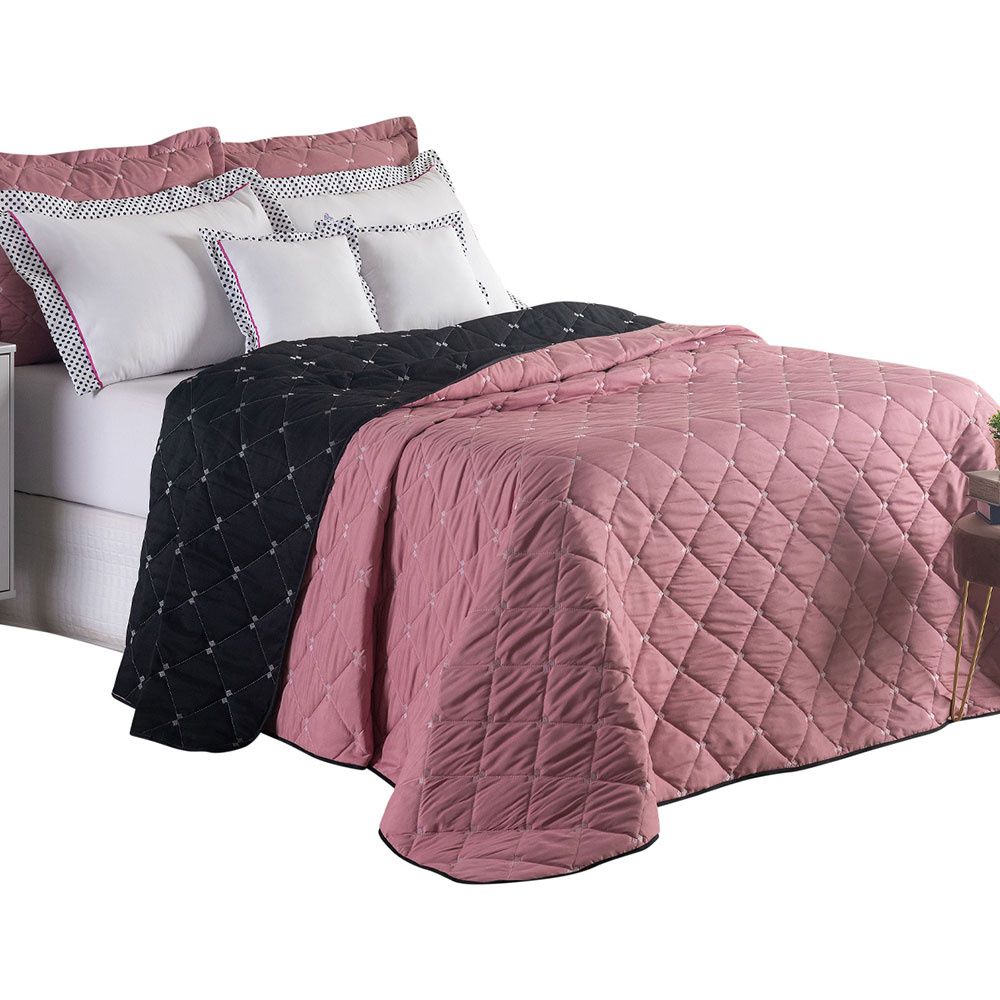 Queen Reversible Embroidered Bedspread Set 7 Pieces 102.4 x 94.5 in – Luxury Soft Bedding 400 Thread Count
