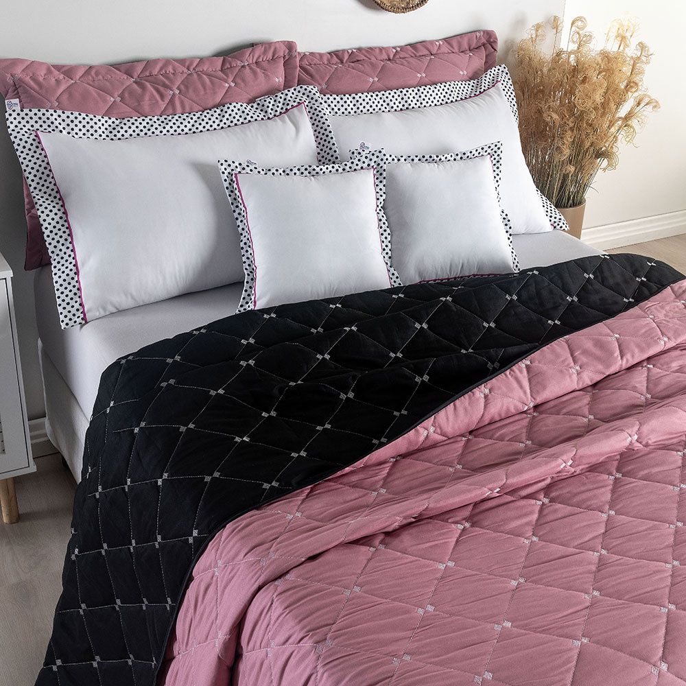 Queen Reversible Embroidered Bedspread Set 7 Pieces 102.4 x 94.5 in – Luxury Soft Bedding 400 Thread Count