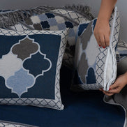 Conjunto para Sofá de 5 Peças Grécia Jacquard 135 x 135 cm – Manta Decorativa com Almofadas