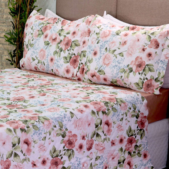 Cobreleito Bouti Garden Queen Buquê 3 Peças Matelassado 240x250cm