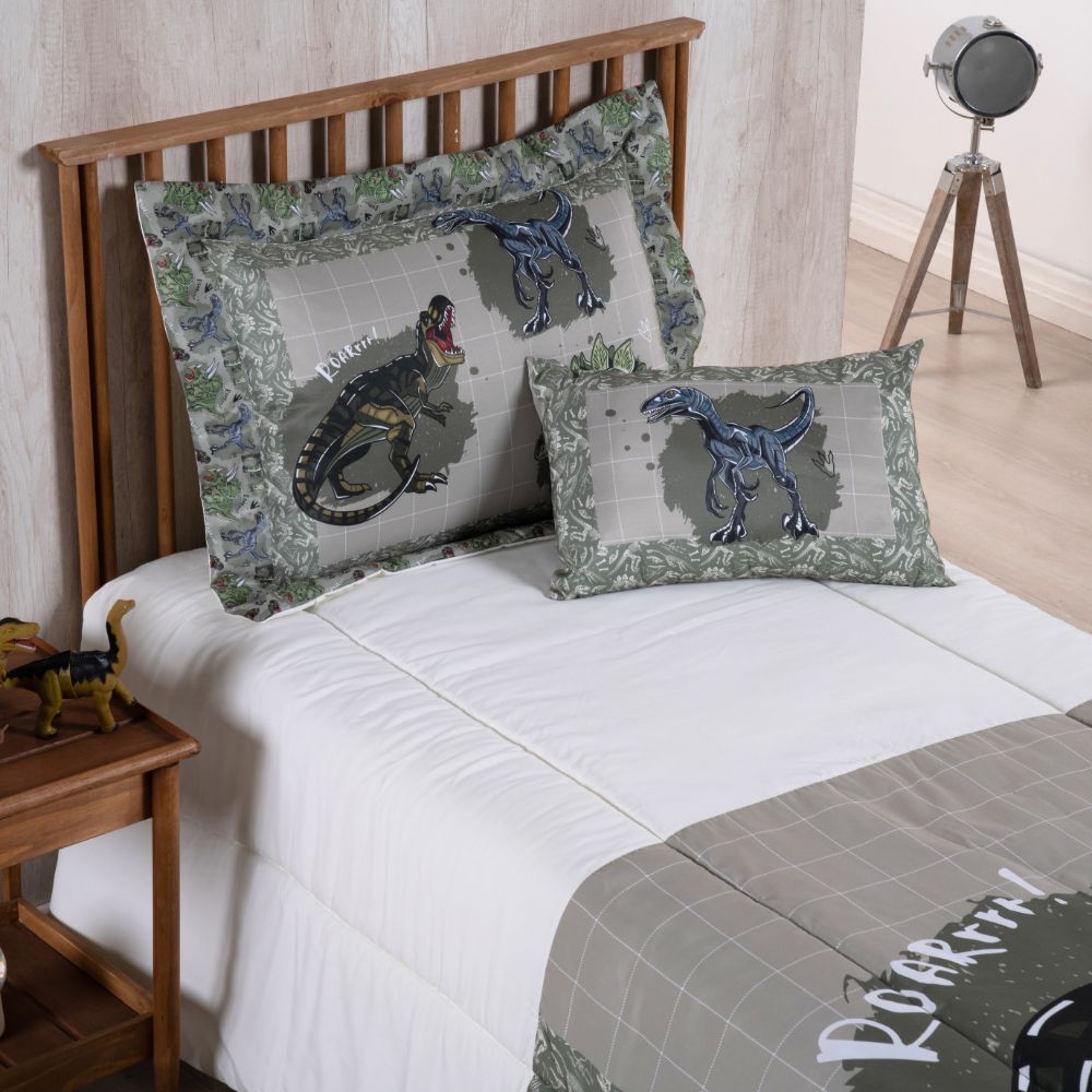 4-Piece Twin Comforter Set Printed 300 Thread Count Microfiber – Complete Bedding Set