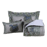 4-Piece Twin Comforter Set Printed 300 Thread Count Microfiber – Complete Bedding Set