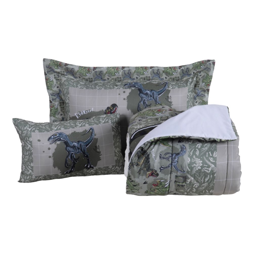 4-Piece Twin Comforter Set Printed 300 Thread Count Microfiber – Complete Bedding Set