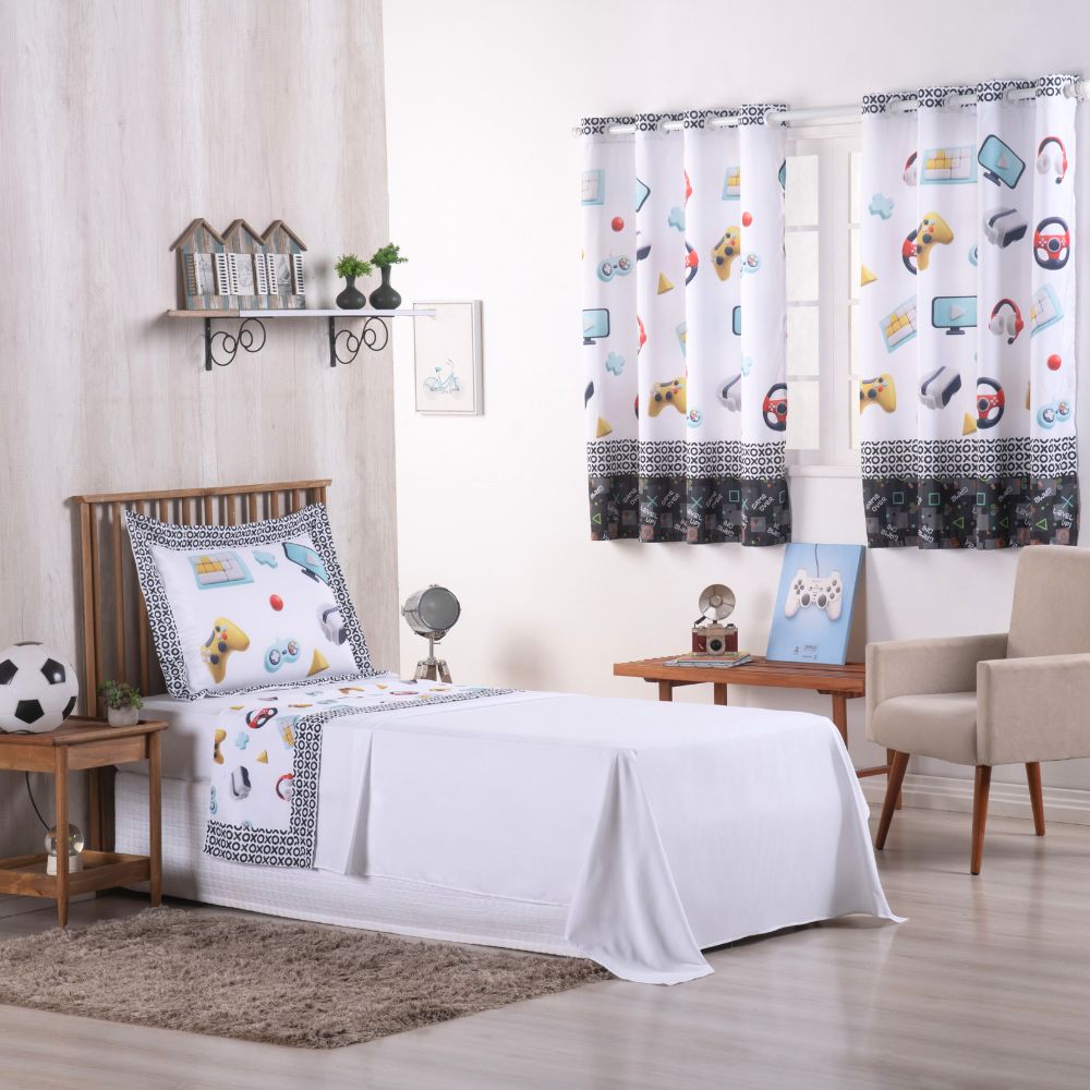 3-Piece Twin Sheet Set Printed 300 Thread Count Microfiber – Soft Fitted Sheet Bedding
